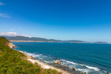 中国海南省三亚市度假村海景