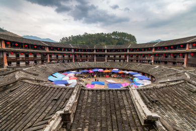 中国福建省漳州市华安土楼