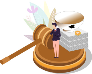 个人破产制度矢量插画