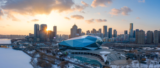 辽宁省沈阳市浑河城市风光