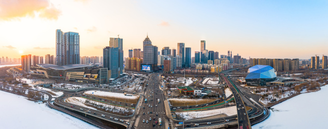 辽宁省沈阳市浑河城市风光