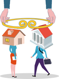 房地产金融须戴上紧箍咒矢量插画