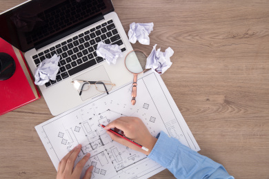 建筑设计师在设计方案