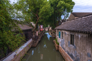 中国苏州甪直古镇著名风景旅游胜地