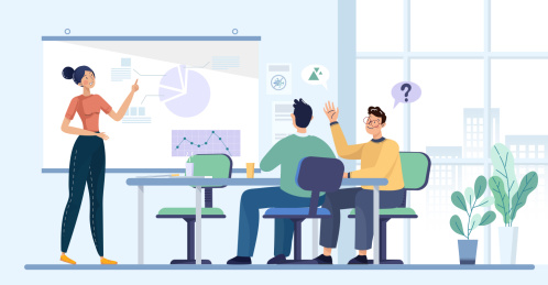 商务办公会议人物复工复学抗击疫情插图