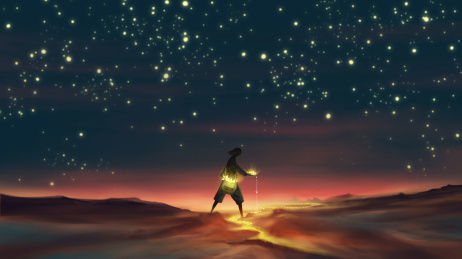 星空下手捧星辰的人