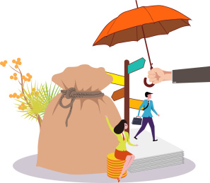 扶持创业金融概念矢量插画