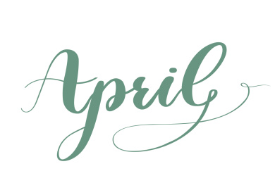 四月手写英文 四月