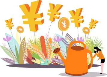 金融商业理财概念插画