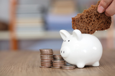 节俭的生活概念