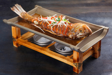 中餐美食-川菜-烤黄鱼