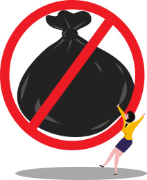 禁止高空抛物矢量插画