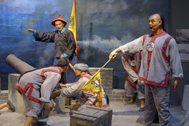 清代鸦片战争第一战 九龙海战雕塑