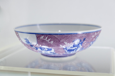 中国重庆三峡博物馆宣统款青花八仙紫水碗