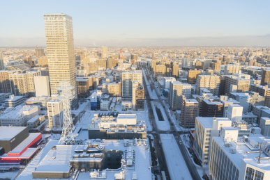 日本北海道札幌城市风光