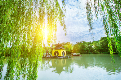 中国江苏省扬州市瘦西湖公园