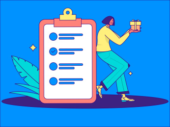 邀请问卷的女孩