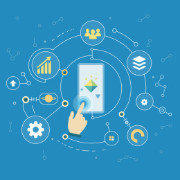 移动信息化矢量插画素材