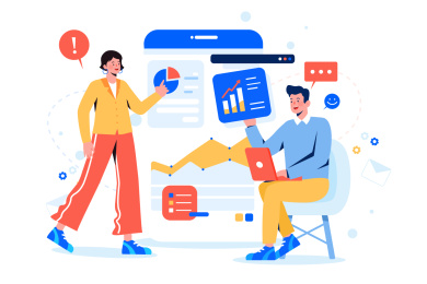 商务办公矢量插画