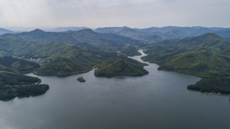 航拍安徽郎溪观天下景区风光