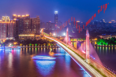 广州股市联网数据概念智慧城市风光