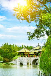 中国江苏省扬州市瘦西湖公园