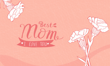 手绘康乃馨插画