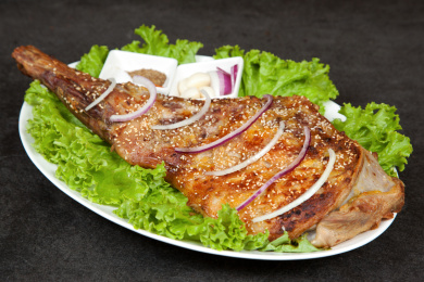 中餐美食-烧烤-烤羊腿