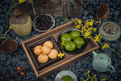 中国传统节日清明节青团