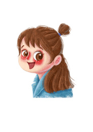 正在笑的小女孩