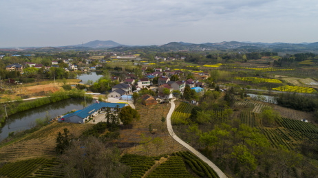 航拍安徽郎溪凌笪乡田园风光