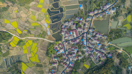 航拍安徽郎溪凌笪乡下吴村罗市中心村田园春