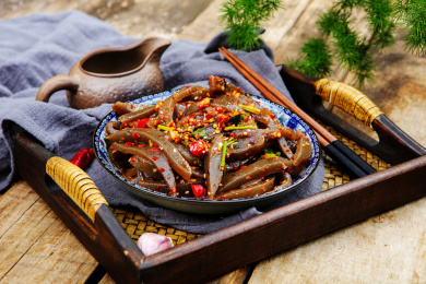 酸辣魔芋豆腐