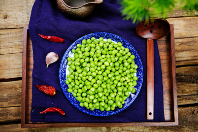 新鲜豌豆粒