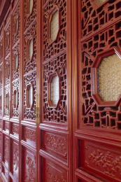 江西省南昌市景点滕王阁内部中式木装饰