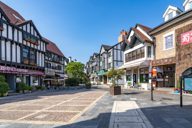 上海泰晤士小镇街道街景