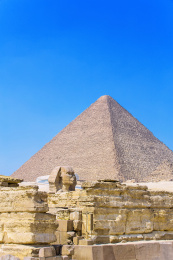 非洲埃及开罗吉萨金字塔和狮身人面像