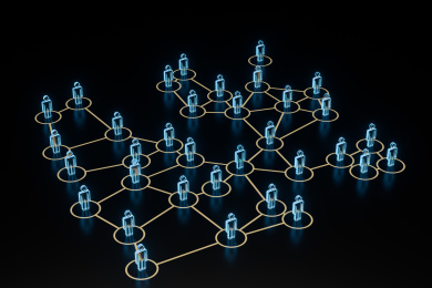 人物模型和关系网络 三维渲染