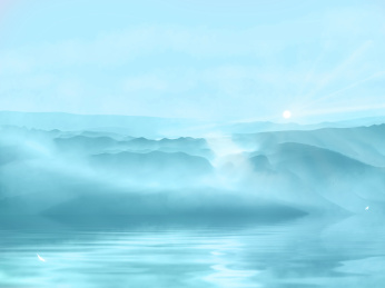早晨太阳从天边升起了插画背景