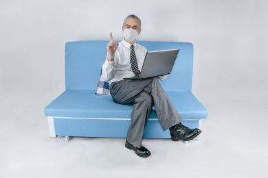 室内人物商务办公沙发家具