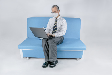 室内人物商务办公沙发家具