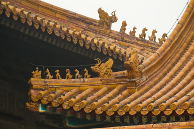 北京故宫琉璃瓦脊兽
