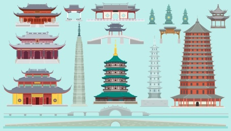 杭州旅游地标古建筑