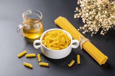 西餐正餐意大利面特写