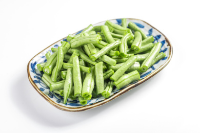 保健蔬菜豆角四季豆豆角段特写