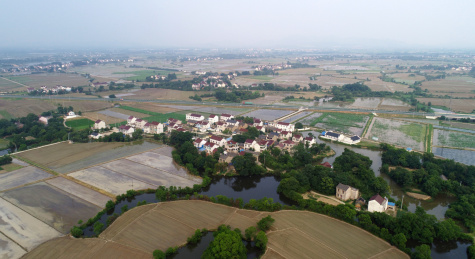 航拍中国安徽宣城郎溪县建平镇田园风光