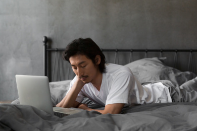 在家办公的商务人士