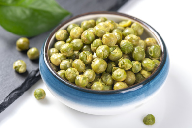 蒜香青豌豆特写