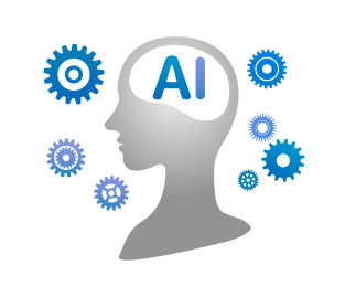 人工智能头部轮廓 插图