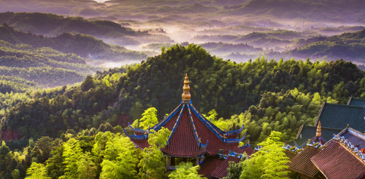 中国四川宜宾长宁县蜀南竹海龙吟寺